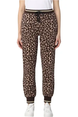 Liu Jo Sweatpants, female, , Size: W25 Giraffe Print Joggers Relaxed Fit