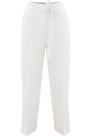 Kocca Cropped Trousers, female, , Size: S Chic Pleated Trousers with Sash