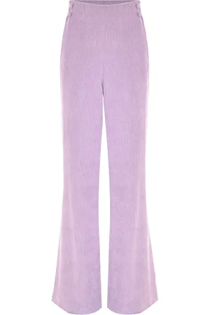 Kocca Wide Trousers, female, , Size: 2XL Flared Corduroy Trousers with Cinched Waist