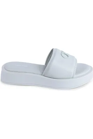 Calvin Klein Sliders, female, , Size: 8 US Leather Casual Slides