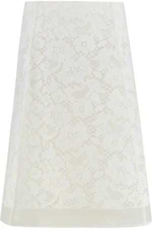Tory Burch Short Skirts, female, , Size: M Elegant Lace Skirt with Coordinated Slip