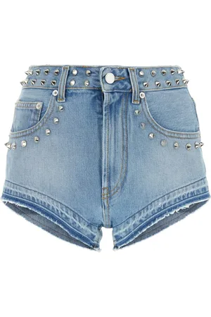 Alessandra Rich Denim Shorts, female, , Size: W26 Denim shorts