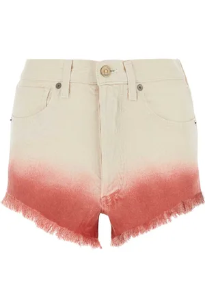 Alanui Denim Shorts, female, , Size: W26 Two-tone Denim Shorts