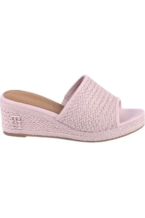 Tommy Hilfiger Wedges, female, , Size: 9 US Linen Wedge Heels