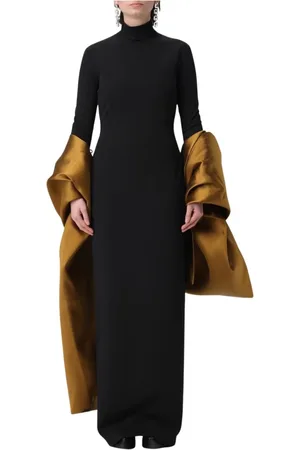 Solace Gowns, female, , Size: M Gold Elegance Long Sleeve Gown