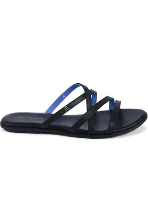 Tommy Hilfiger Sliders, female, , Size: 12 US Leather Strappy Sandals