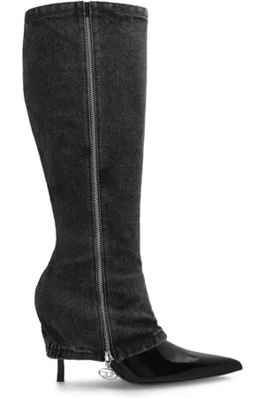 Diesel Heeled Boots, female, , Size: 7 US Stiletto Heel Side Zip Boots
