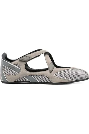 The Attico Ballerinas, female, , Size: 8 1/2 US Ash Grey Mesh Panel Shoes