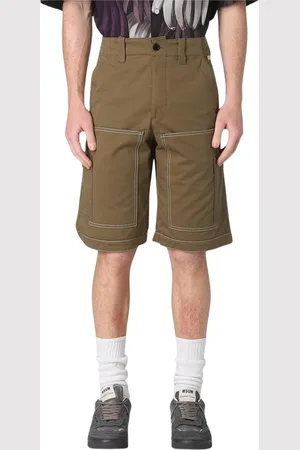 Msgm Casual Shorts, male, , Size: M Cargo Shorts with Contrast Stitching