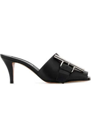 Alexander McQueen Heeled Mules, female, , Size: 7 US Elegant Leather Mules