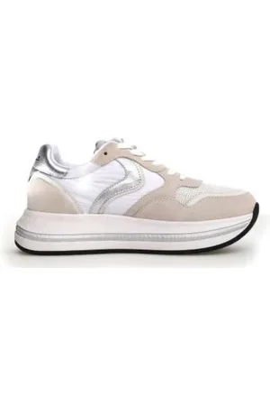 Voile blanche Sneakers, female, , Size: 10 US Mesh and Suede Sneaker Sand Silver