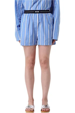 Msgm Short Shorts, female, , Size: S High-Waist Pleated Shorts in