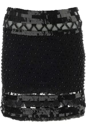 Alberta Ferretti Short Skirts, female, , Size: XS Embellished Mesh Mini Skirt
