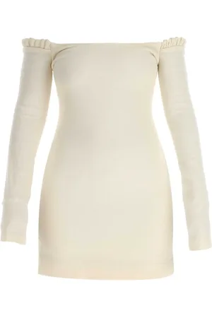 Khaite Short Dresses, female, , Size: XS Ivory Wool Octavia Mini Dress