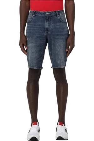 Armani Exchange Denim Shorts, male, , Size: W34 Distressed Denim Shorts Stylish Comfortable Fit