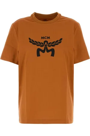 MCM T-Shirts, female, , Size: L Caramel Cotton T-Shirt