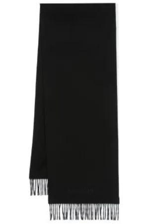Saint Laurent Winter Scarves, female, , Size: ONE SIZE Embroidered Logo Scarf