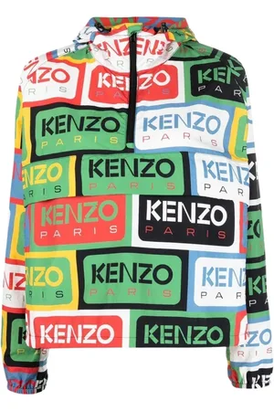 Kenzo Light Jackets, female, , Size: XS Printedylon Windbreaker