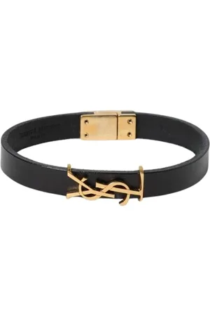 Saint Laurent Bracelets, female, , Size: XL Leather Bracelet Magnetic Clasp Jewelry