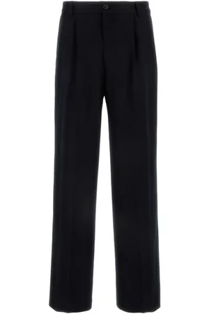 DRIES VAN NOTEN Straight Trousers, male, , Size: XL Midnight Wool Penrud Pants