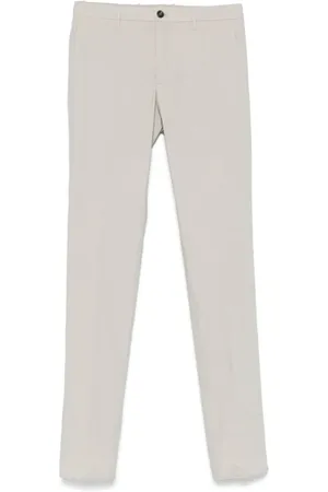 Incotex Straight Trousers, male, , Size: M Slim Fit Light Grey Pants