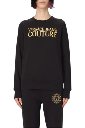 VERSACE Sweatshirts, female, , Size: S Logo Sweater with Embroidery