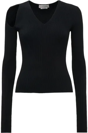 Alexander McQueen V-neck Knitwear, female, , Size: S Sweaters