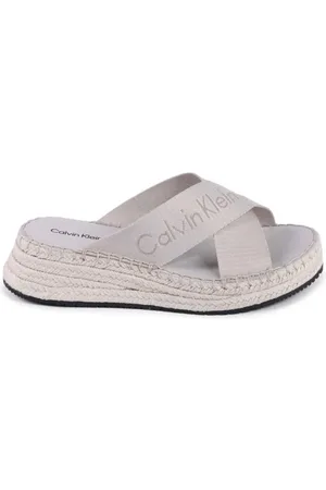Calvin Klein Sliders, female, , Size: 10 US Polyester Wedge Shoes