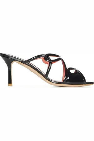 Giambattista Valli Heeled Mules, female, , Size: 7 US Woven Strap Sandals Stiletto Heel