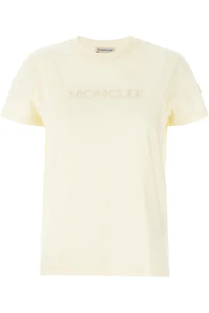 Moncler T-Shirts, female, , Size: L T-shirts and Polos with Logo
