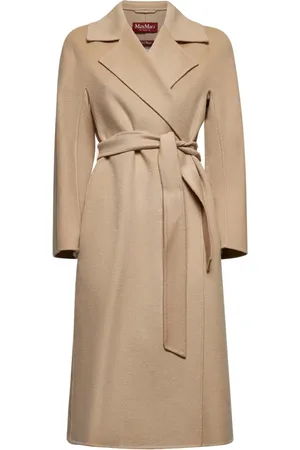 Max Mara Belted Coats, female, , Size: S Asymmetric Ribbed Waist Coat