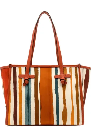 Gianni chiarini Tote Bags, female, , Size: ONE SIZE Coral Glossy Handbag with Leather Handles