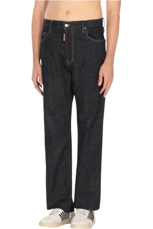 Dsquared2 Straight Jeans, male, , Size: M Stylish Distressed Slim-Fit Denim Jeans