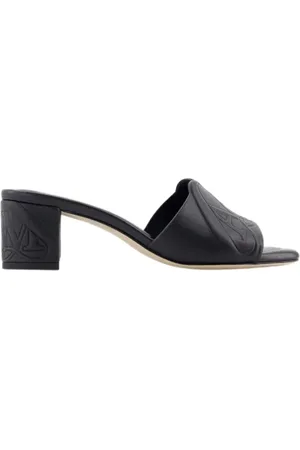 Alexander McQueen Heeled Mules, female, , Size: 9 US Leather sandals