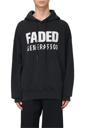 44 Label Group Hoodies, male, , Size: L Crewneck Sweatshirt with Ribbed Hem