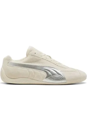 PUMA Sneakers, female, , Size: 7 US Leather Trainers with Lace-Up