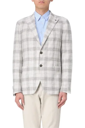 TAGLIATORE Blazers, male, , Size: XL Tailored Single-Breasted Blazer with Rope Detailing