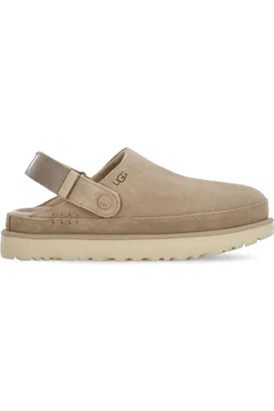 UGG Clogs, female, , Size: 7 US Leather Sabot with Velcro Fastening