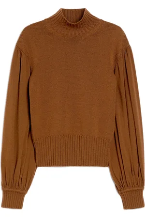 Max Mara Turtlenecks, female, , Size: XS Turtleneck Sweater with Wide Puff Sleeves
