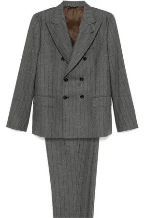 REVERES 1949 Double Breasted Suits, male, , Size: XL Pinstripe Blazer and Trousers Set