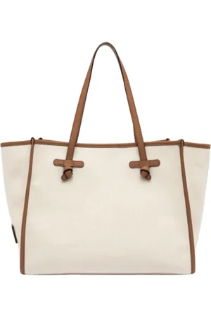 Gianni chiarini Tote Bags, female, , Size: ONE SIZE Minimalist Bicolor Handbag with Leather Trims