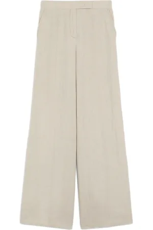 Max Mara Wide Trousers, female, , Size: XS Wide Leg Linen Trousers