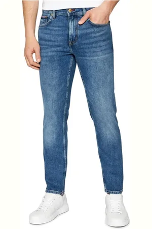 Tommy Hilfiger Slim-fit Jeans, male, , Size: W32 L30 Classic Cotton Jeans with Button Fastening