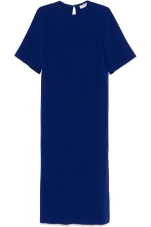 ALBERTO BIANI Maxi Dresses, female, , Size: XS Crew Neck Dress with Side Slit