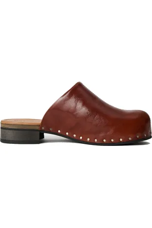 OUR LEGACY Mules, female, , Size: 9 US Leather Clog Sandals with Vibram Sole