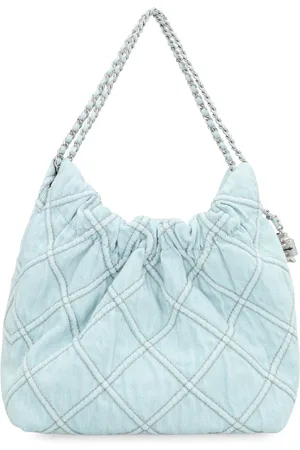 Tory Burch Bucket Bags, female, , Size: ONE SIZE Denim hobo bag with leather details