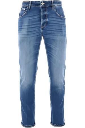 PT Torino Slim-fit Jeans, male, , Size: W34 Indigo Classic Button Fly Trousers