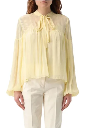 Twin-Set Blouses, female, , Size: XL Elegant Pleated Blouse Balloon Sleeves