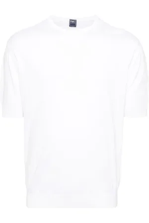FEDELI T-Shirts, male, , Size: S Cotton Knit Crew Neck T-shirt