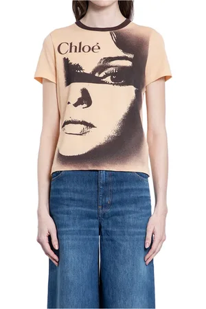 Chloé T-Shirts, female, , Size: M Runway Style Graphic Logo Print T-shirt